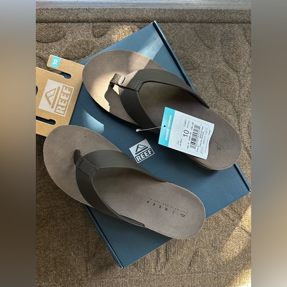 Reef Other - Men’s Sandals REEF OJAI THONGS - BROWN LEATHER Size 10 NWT Flip Flops